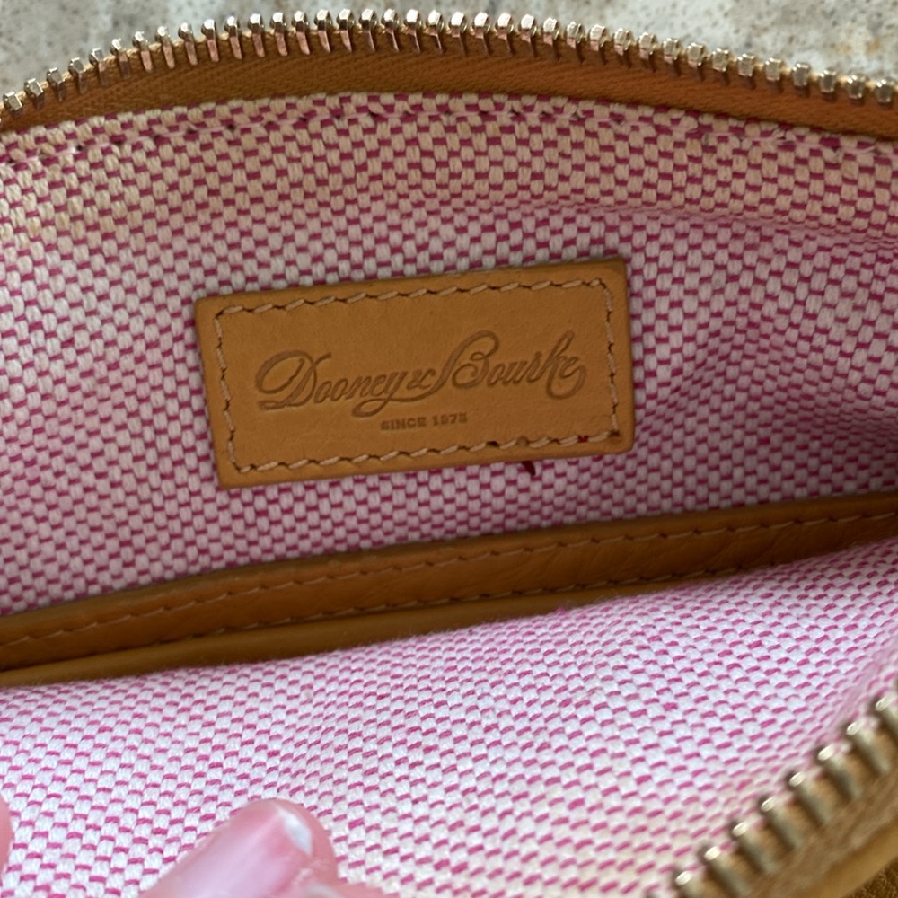 Dooney & Bourke Mustard Yellow Dillen Letter Carrier EUC - Picture 2 of 6